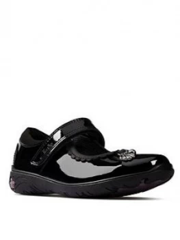 Image of Clarks Toddler Sea Shimmer Mary Jane School Shoe - Black Patent