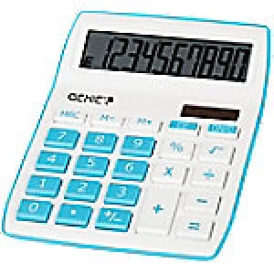 Image of GENIE Desktop Calculator 840 B 10 Digit Display Blue