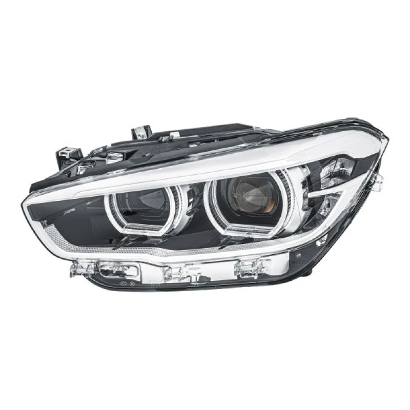 Image of HELLA 1EX 011 929-411 Headlights LED, without LED control unit for daytime running-/position ligh, Left, with motor for headlamp levelling, LED Headl