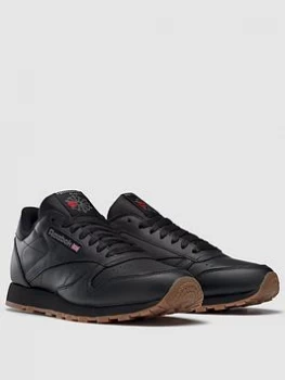 image of Reebok Classic Leather - Black/Gum, Size 8, Men