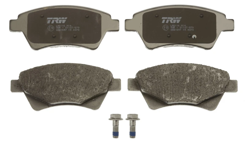 Image of TRW GDB1597 Brake pad set not prepared for wear warning indicator, with brake caliper screws Brake Pad Set,disc brake (402)