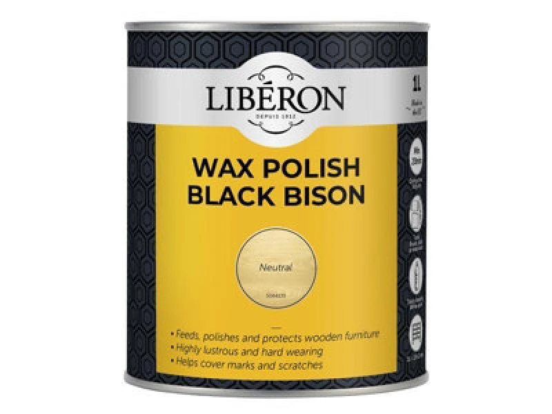 Image of Liberon 126886 Black Bison Wax Paste Neutral 1Kg Libbbpwn1N