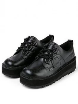 Image of Kickers Kick Lo Creepy Leather Ankle Boot - Black