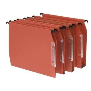 image of Bantex Lateral File Kraft 220gsm Square base 50mm Capacity W25cm