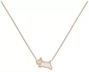 image of Radley RYJ2374 Dog Logo Pendant Necklace Rose Jewellery