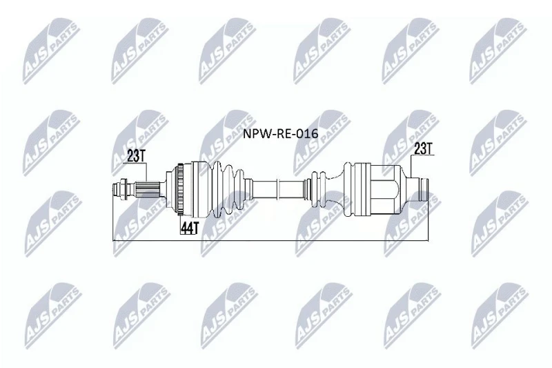 Image of NTY NPW-RE-016 Drive shaft Manual Transmission, Front Axle Right Drive Shaft (13)