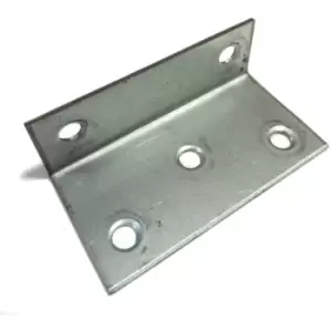 Image of Angle Corner Bracket Metal Wide Zinc Plated Repair Brace Strong - Size 75x40x25x2mm - Pack of 1