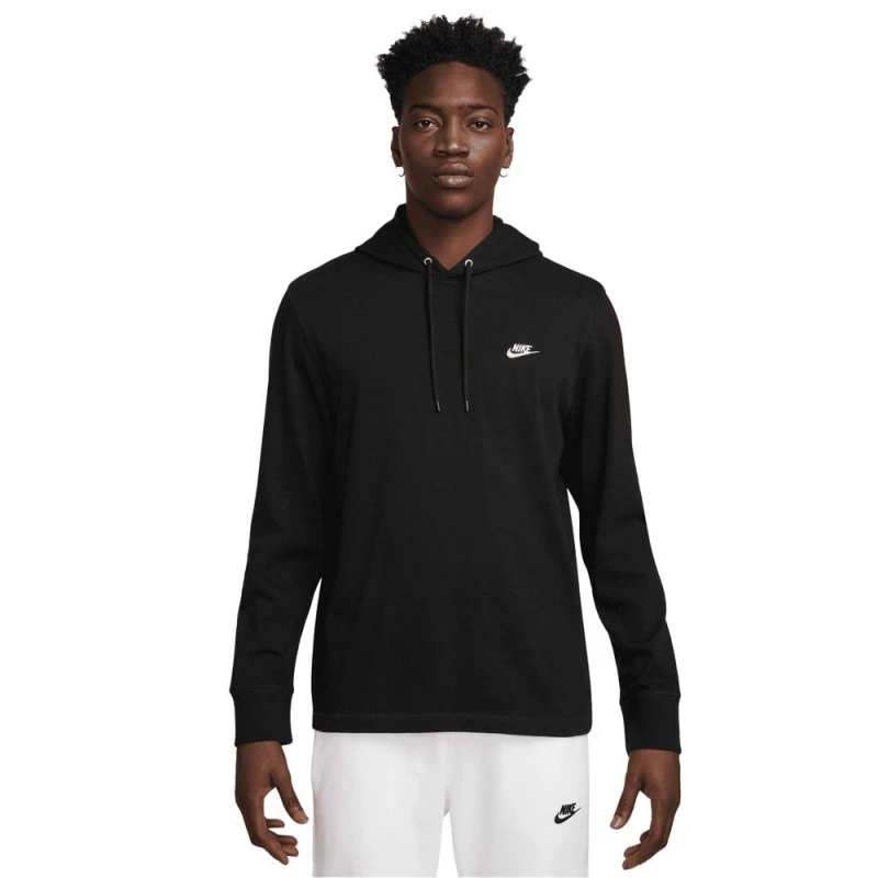 Image of Nike Mens Club Knitted Hoodie in Black Size: Small Black Male S