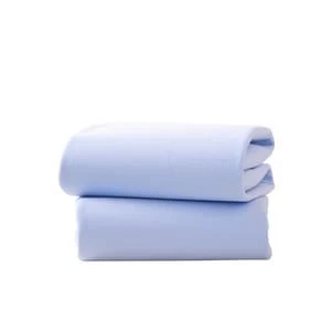 Image of Clair de Lune Pack of Two Fitted Pram/Crib Sheets - Blue