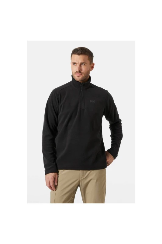 Image of Helly Hansen Sport Mens Daybreaker 1/2 Zip Fleece in Black Size: XL Black Male XL