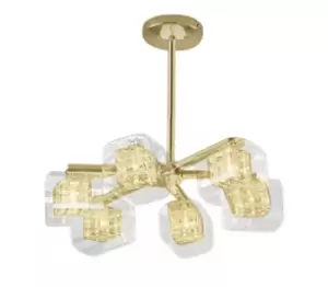 image of Avignon 6 Light Ceiling Light Gold Crystal