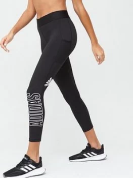 image of adidas Alpha Skin 7/8 Leggings - Black, Size 2XL, Women