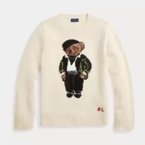 Image of Polo Ralph Lauren Bear Wool and Cashmere-Blend Jumper - L