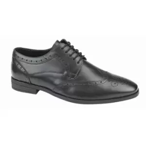 image of Roamers Mens Softie Leather Brogues (10 UK) (Black)