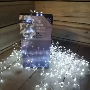 Image of Christmas 1000 Silver Wire TreeBright with Timer -White LEDs