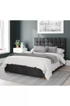 Image of Sinatra Upholstered Ottoman Storage Bed, Mirazzi Velvet Fabric