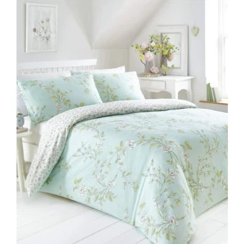 image of Yasmina Duvet Cover Set Duck Egg Single Bedding - Portfolio