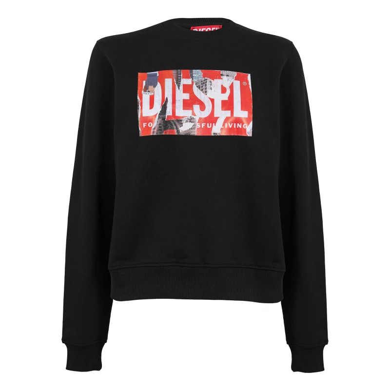 Image of Diesel Womens Crew Sweatshirt Black female 10