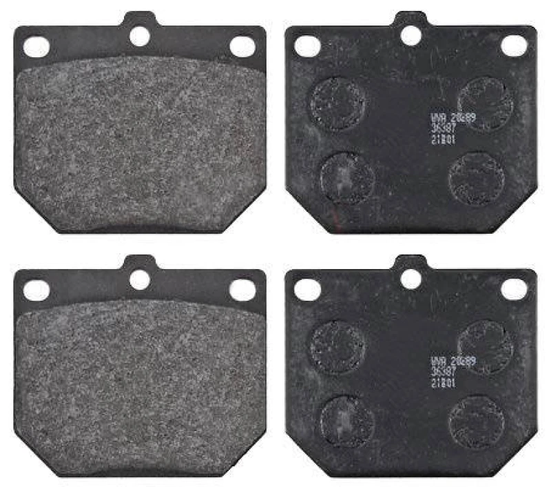 Image of A.B.S. 36387 Brake pad set without integrated wear sensor Brake Pad Set,disc brake (402)