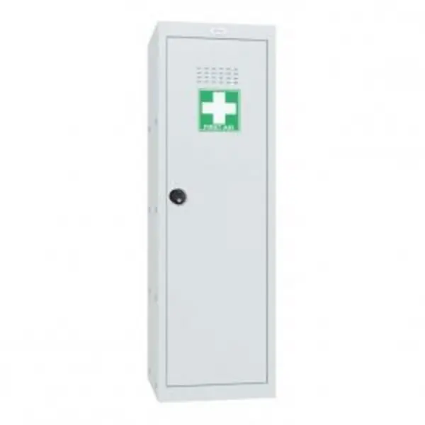 image of Phoenix MC Series Size 4 Cube Locker in Light Grey with Combination