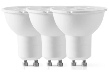 Image of Nedis 4.8W 345 Lumen 2700K Warm White LED Bulb - GU10, 3 Pack