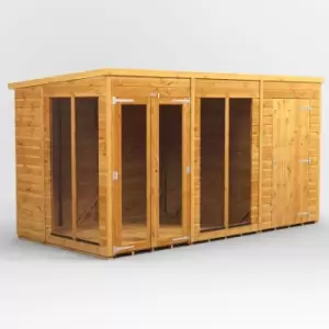 Image of 12x6 Power Pent Summerhouse Combi Building including 4ft Side Store