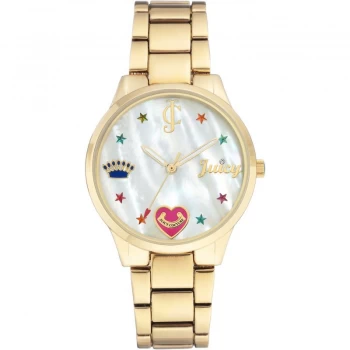 Image of Juicy Couture Pearl And Gold 'Black Label' Ladies Watch - JC/1016MPGB