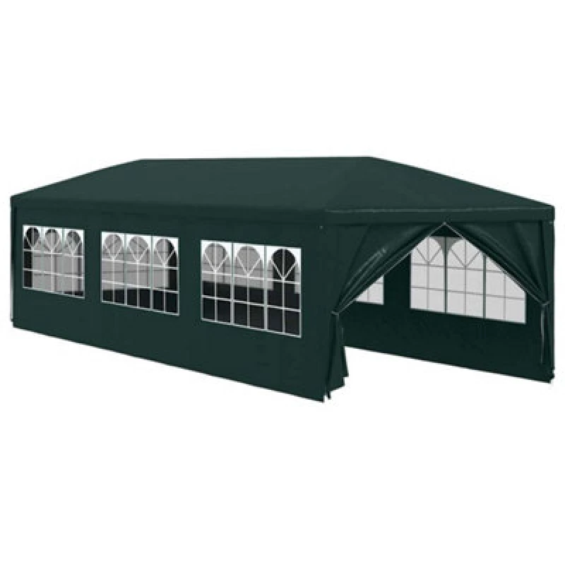 Image of Vidaxl Party Tent 3X9 M Green With Pe Roof