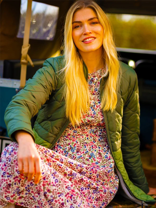 Image of Brakeburn Womens Larch Jacket in Green Size: 14 Green Female 14