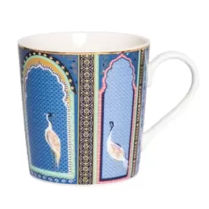 image of Sara Miller London Portmeirion India Mug - Lattice Windows - Blue