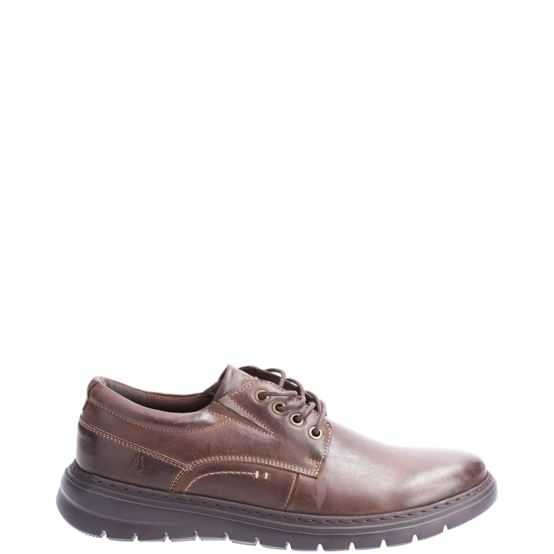 Image of Hush Puppies Mens Triton Leather Lace Up Casual Shoes - UK 6 Brown male GDE2474BRO6