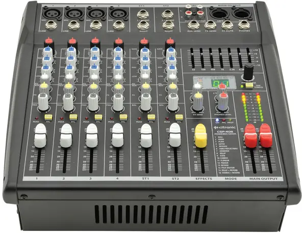 image of 4 Channel Powered Mixer 2 x 200W