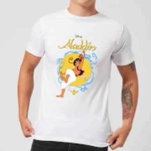 Image of Disney Aladdin Rope Swing Mens T-Shirt - White - 3XL