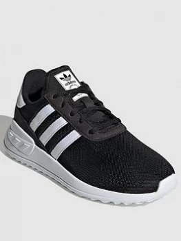 Image of adidas Originals Unisex Kids LA Trainer Lite Shoe - Black/White, Size 11