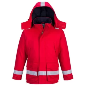 Image of Biz Flame Mens Flame Resistant Antistatic Winter Jacket Red XL