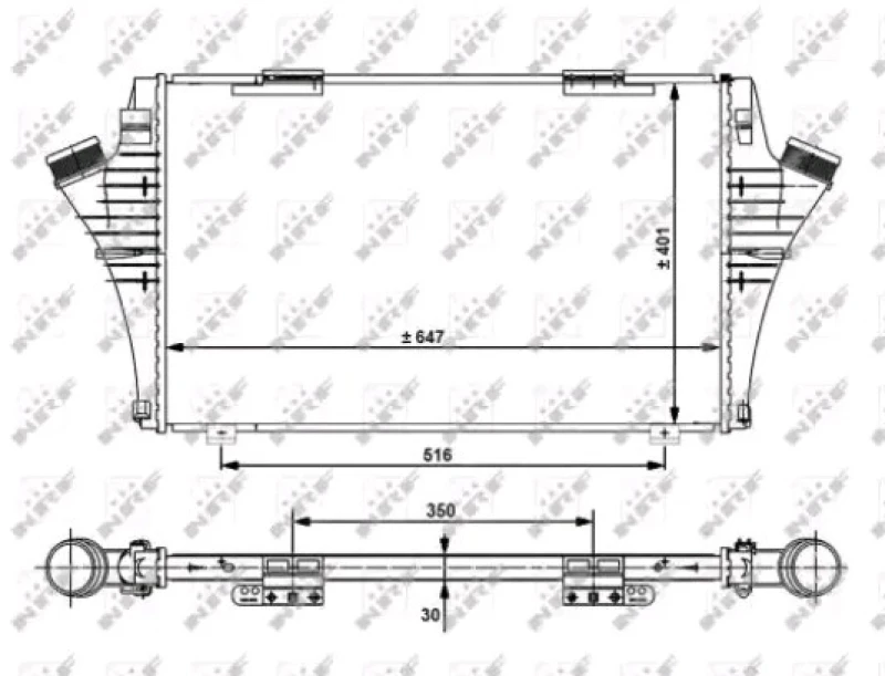 Image of NRF 30480 Intercooler Intercooler,charger (468)