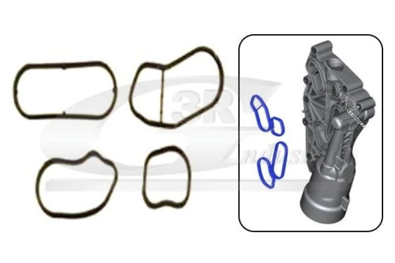 Image of 3RG Gasket Set, oil cooler 3RG 76106