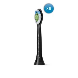 Philips Sonicare Optimal White St &ard HX6068/13 Replacement Heads Black Toothbrush 8Pcs