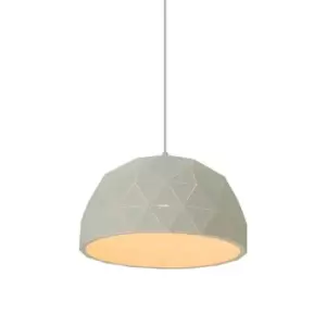 image of Premier Housewares Mateo Small Dome Pendant Light - White