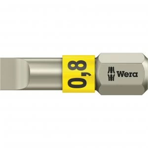 image of Wera Torsion Stainless Steel Slotted Screwdriver Bit 5.5mm 25mm Pack of 1