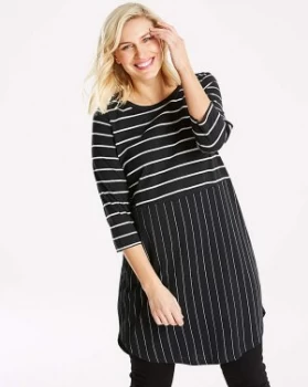 image of Junarose Cotton Blend Stripe Dress