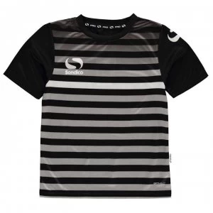 image of Sondico SPro Rio T Shirt Juniors - Black/Grey/Whit