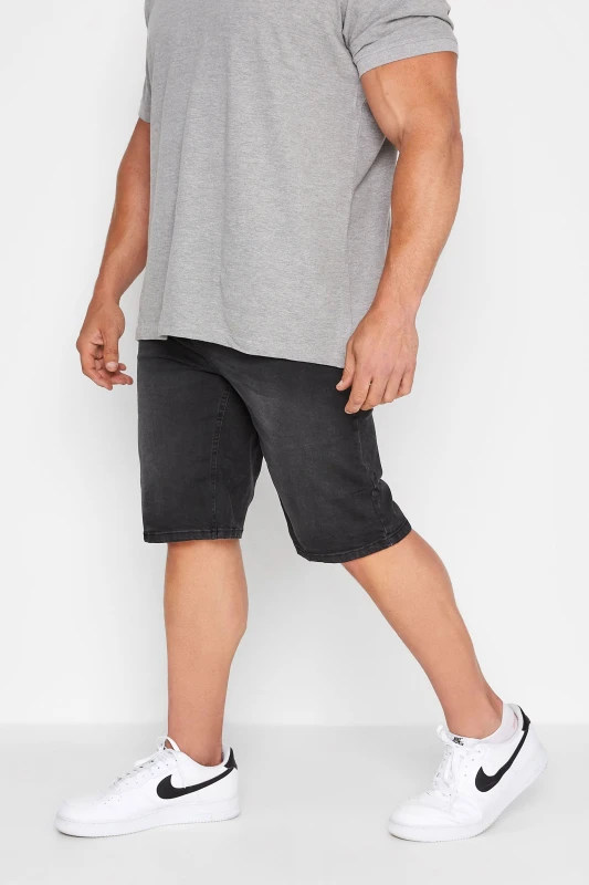 Image of BadRhino BadRhino Men Denim Distressed Shorts in Black Size: 56R Black 56R Male 5059738719871