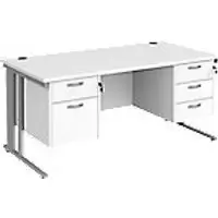 image of Dams International Desk MCM16P23SWH 1,600 x 800 x 725 mm