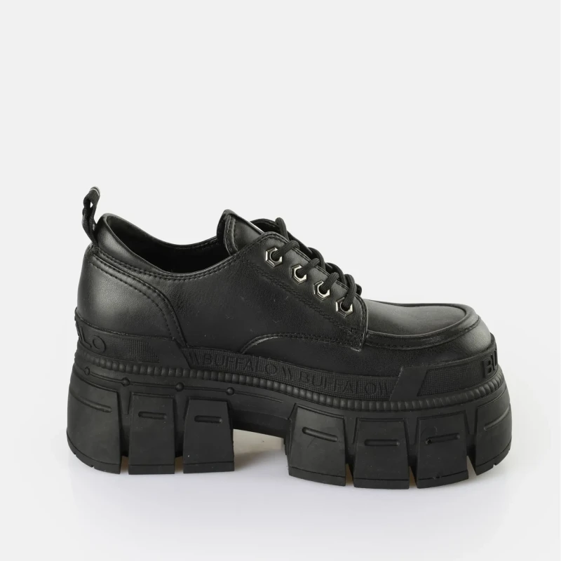 Image of Buffalo Derbie woman Buffalo Gospher Lace Up Cs - Vegan Nappa Noir Female 37