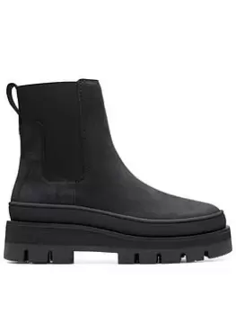 image of Clarks Clarks Orianna2 Top Boots - Black Nubuck, Black, Size 3, Women