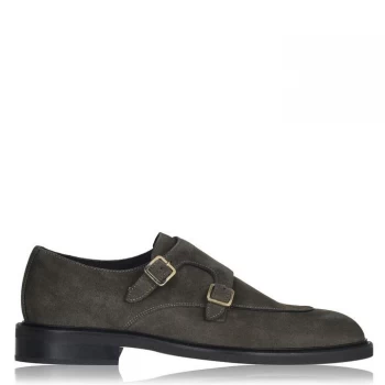 image of Reiss Jake Slip On Shoes - Forest Green