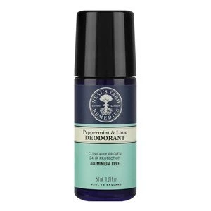 image of Neals Yard Remedies Peppermint and Lime Roll On Deodorant 50ml