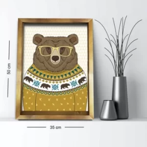 Image of 3550AHS-035 Multicolor Decorative Framed MDF Painting