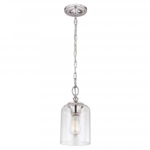 Image of 1 Light Ceiling Mini Pendant Polished Nickel, E27